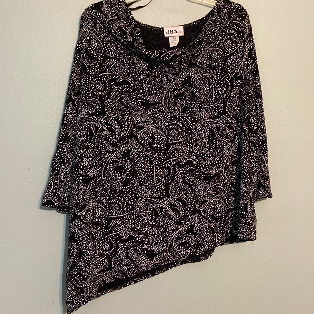Asymmetrical sparkle top